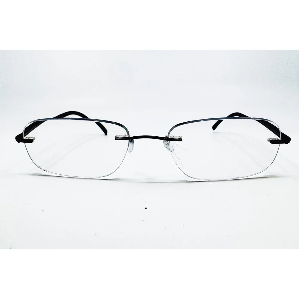 Silhouette Eyeglass Frames Unisex Black Rimless Titan Austria One Size